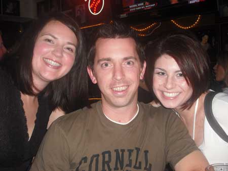 Megan, JHart and me, pre-karaoke