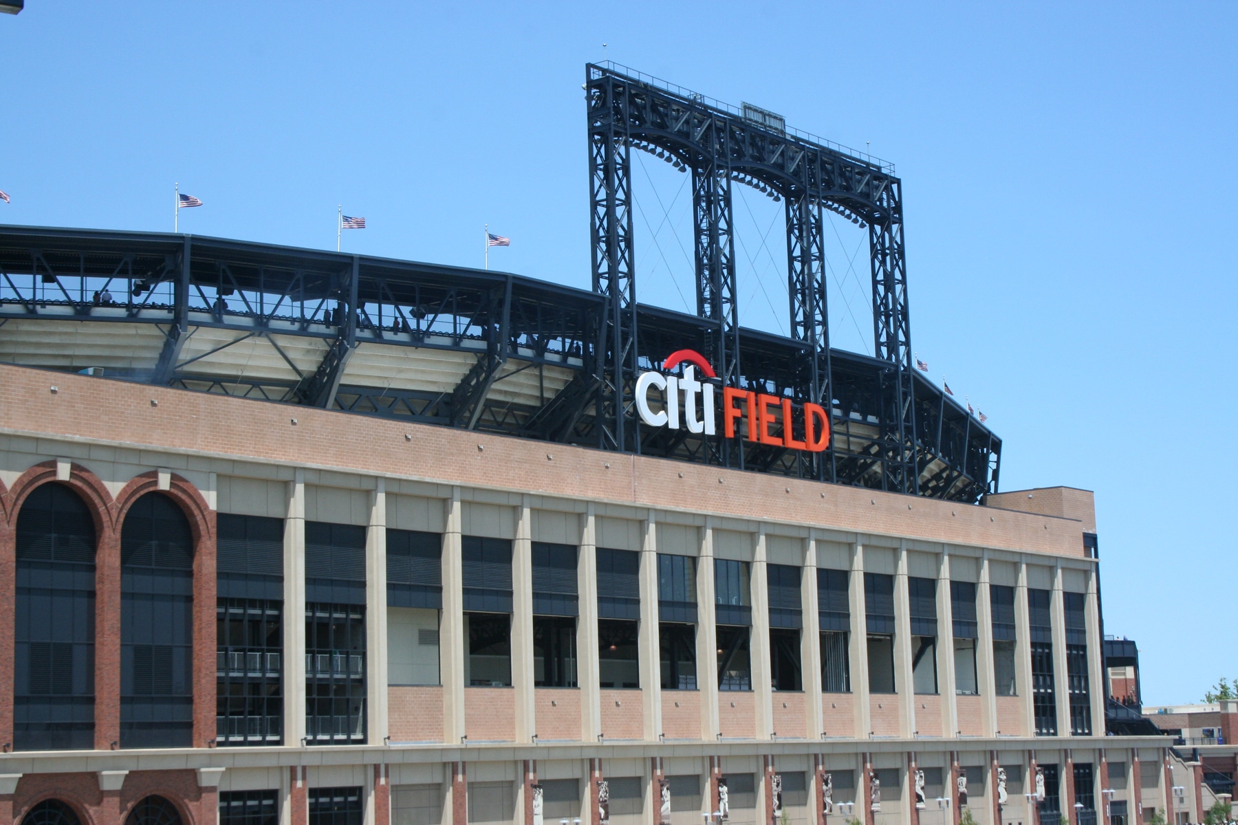 The view of Citi Field as we got off the subway