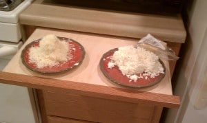 Only half of the cheese we used