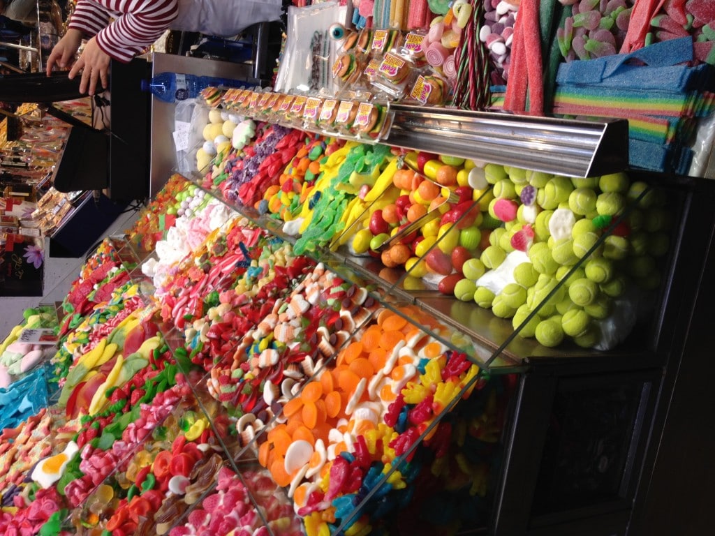 Candy store at Mercat de Sant Josep