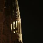 La Sagrada Familia spire at night