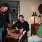 Dad handing out the gifts