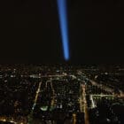 Paris at night from high above