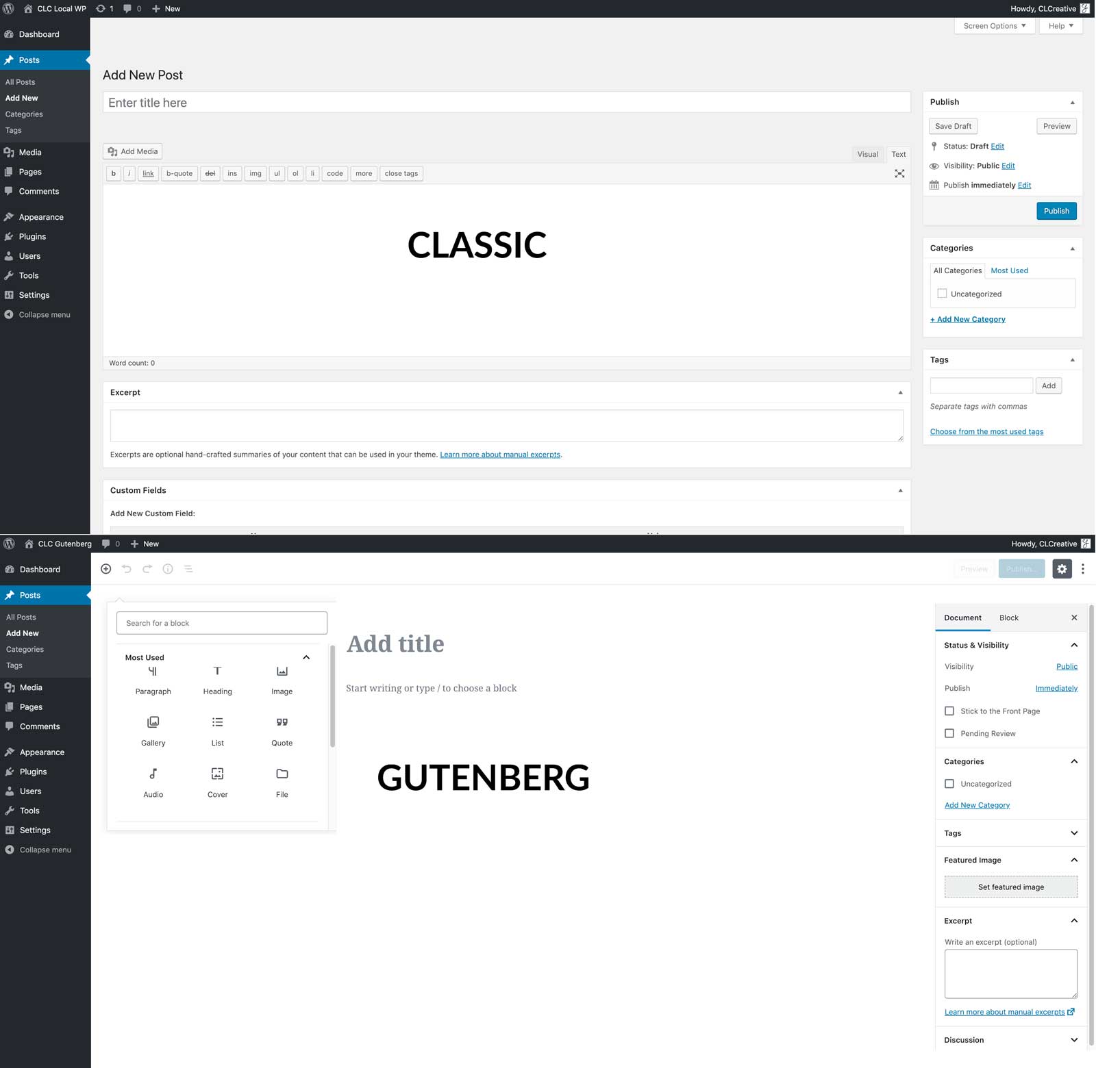 clcreative-gutenberg-vs-classic