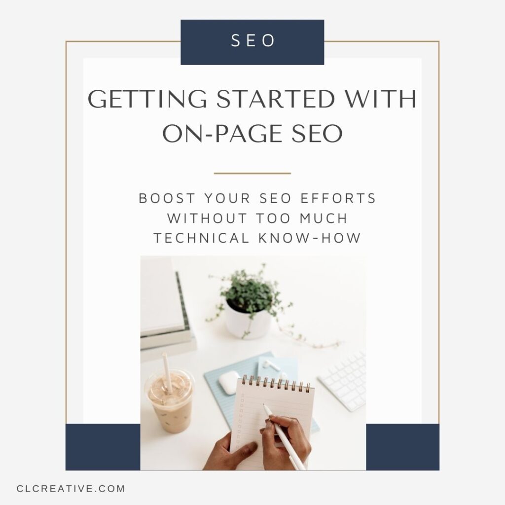 Getting Started with On-Page SEO title page