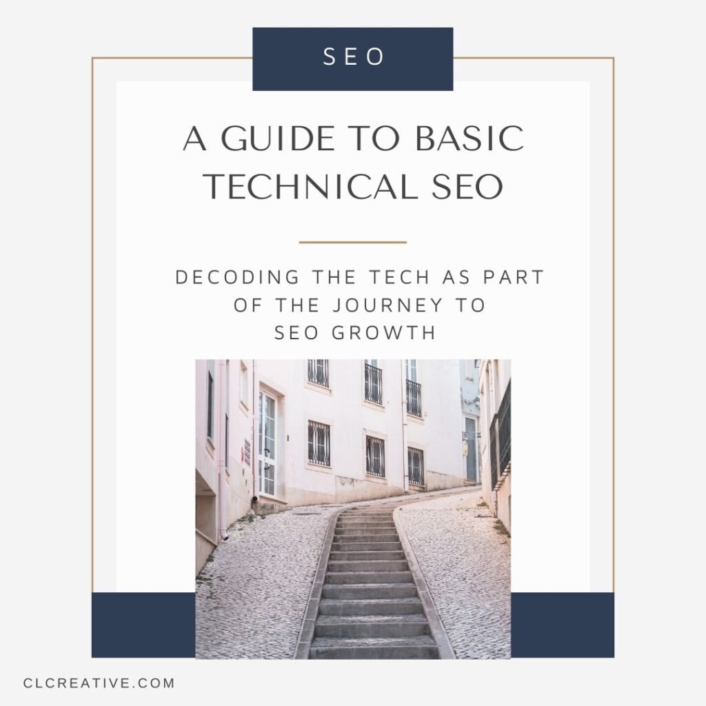 poster image with blog title 'A Guide to Basic Technical SEO' on it