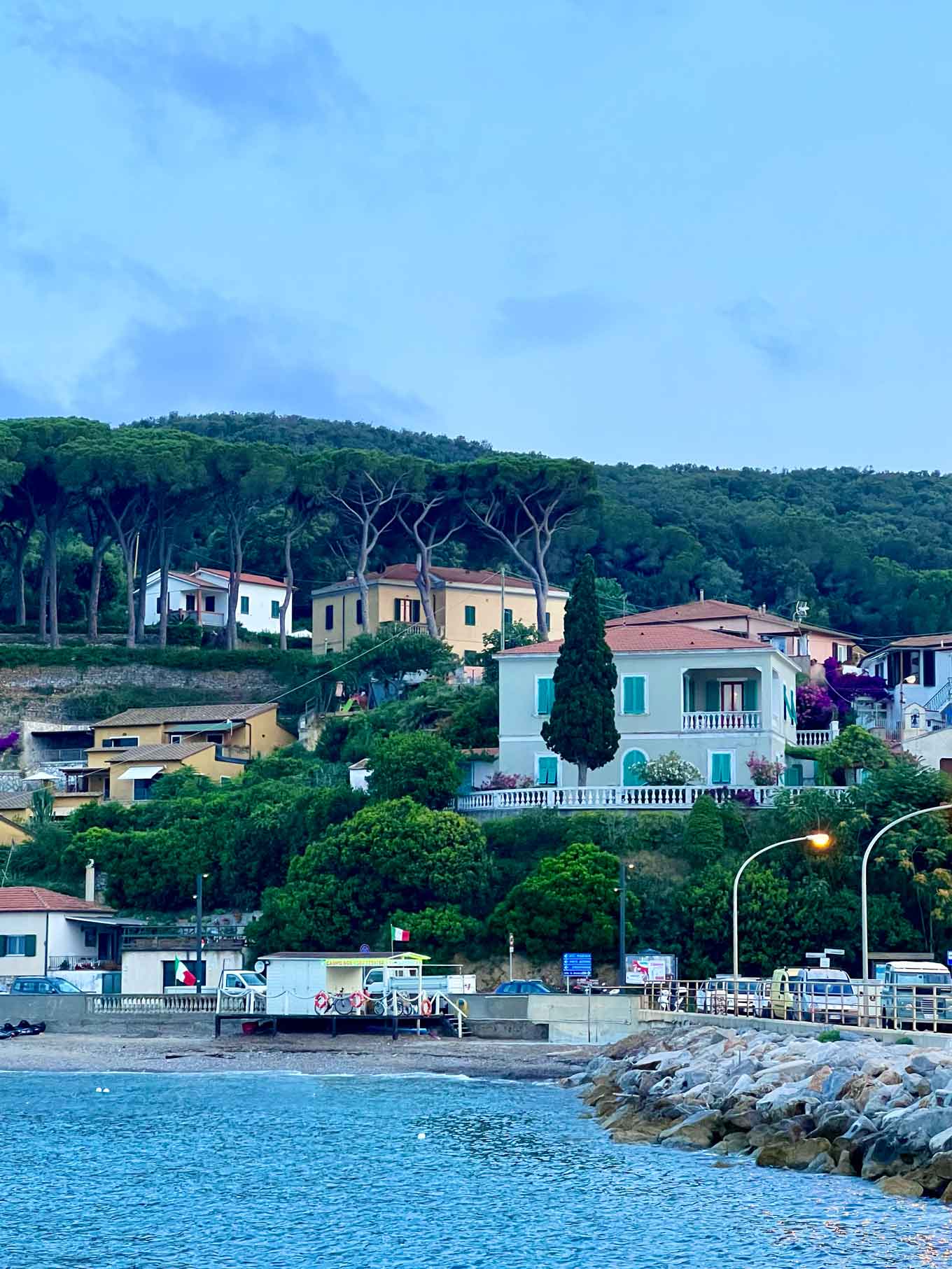 view of Cavo from the port