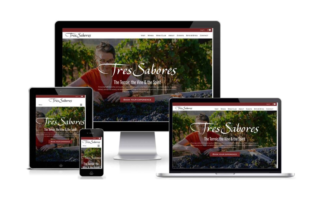 Tres Sabores responsive website design